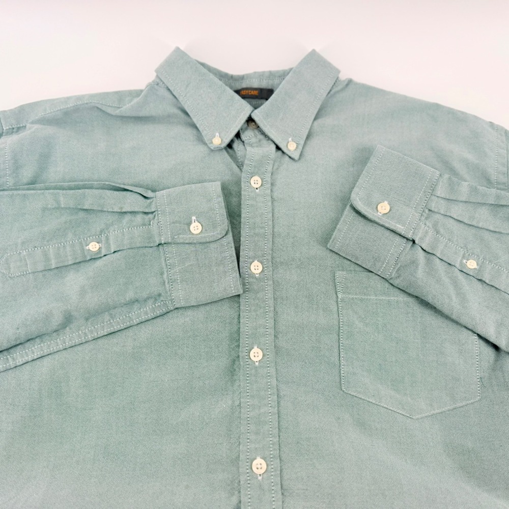 The Foundry Supply Co Mens XLT Sage Green Easy Care Oxford Button Down Shirt
